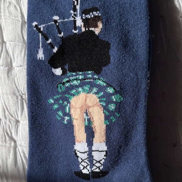 Soctopus Blue and Green Funny Socks - Picture 5 of 6